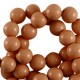 Acrylic beads 8mm round Shiny Marsh brown
